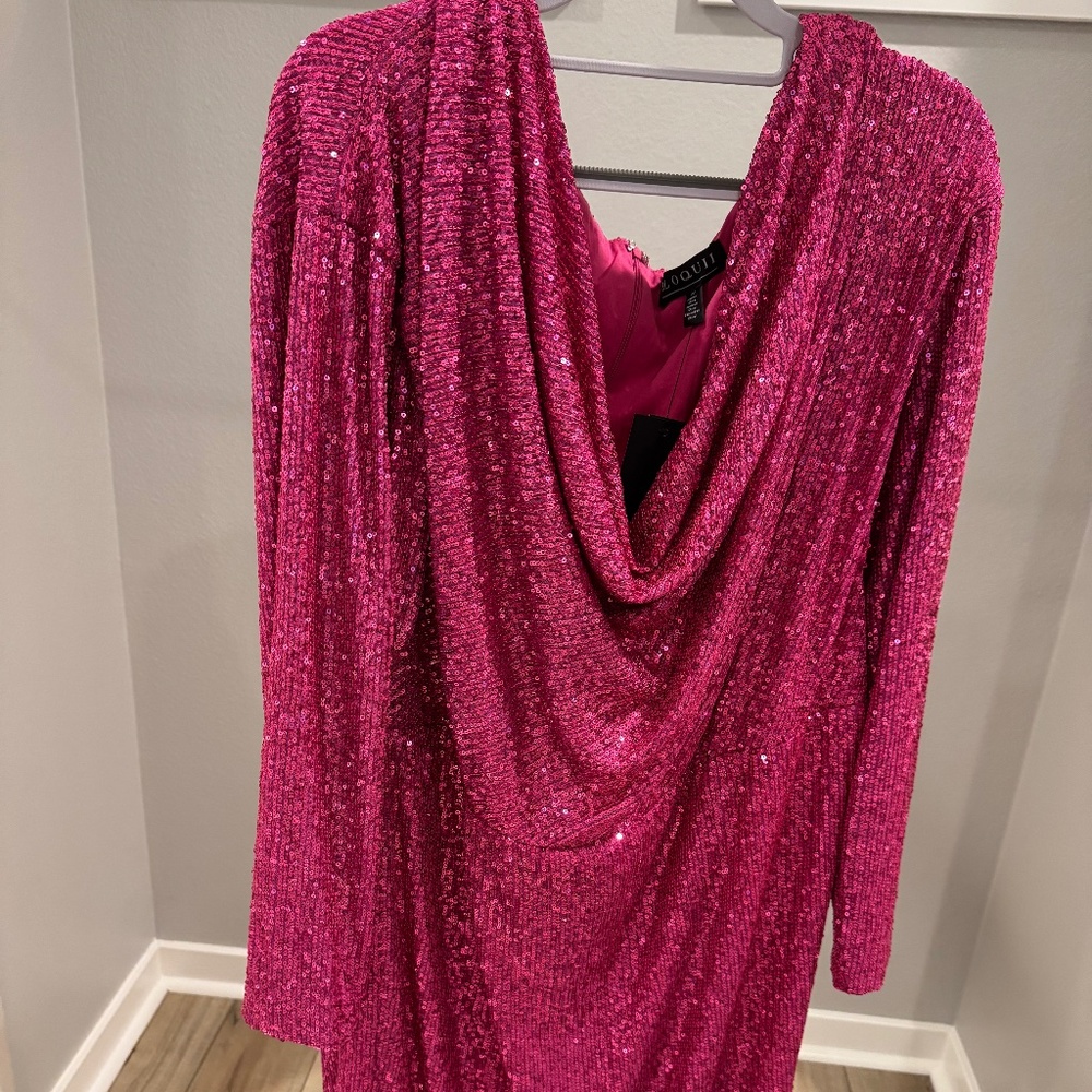 Pink Sequin Cocktail Dress